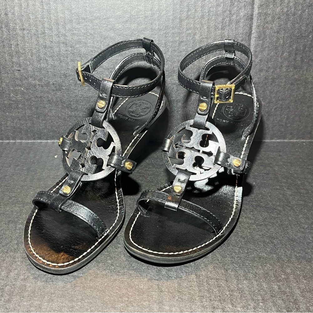 Tory Burch Black Miller Wedge